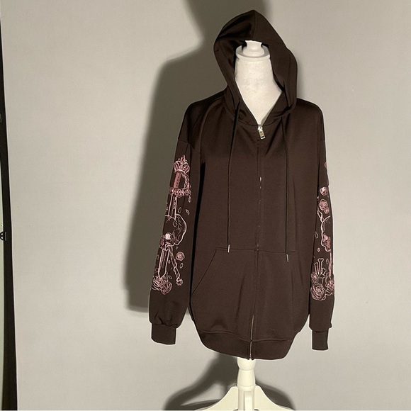 Harajuku Starry Collector Pastel Goth Kawaii Oversized Black Hoodie - Picture 12 of 15